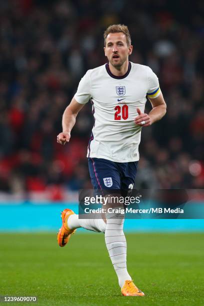 Harry Kane of England during the international friendly match between England and Cote D'Ivoire at Wembley Stadium on March 29, 2022 in London,...