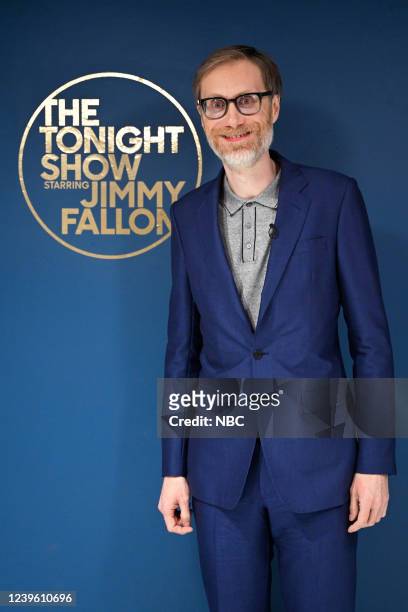 Episode 1625 -- Pictured: Actor Stephen Merchant poses backstage on Tuesday, March 29, 2022 --