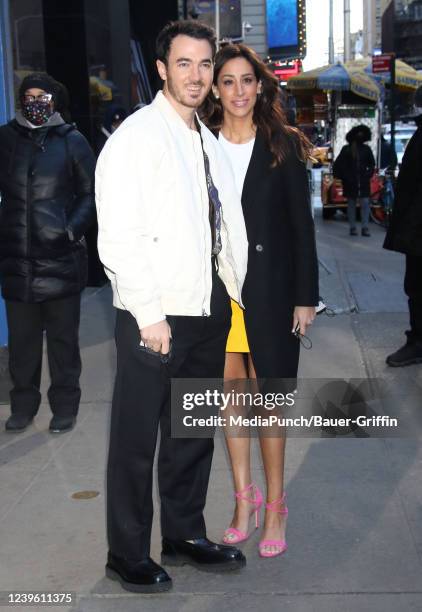 Kevin Jonas and and Danielle Jonas are seen on March 29, 2022 in New York City.