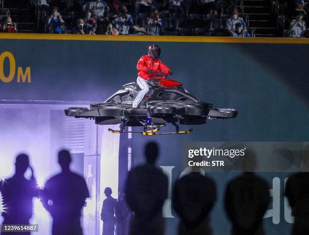 This picture taken on March 29, 2022 shows Tsuyoshi Shinjo, the newly appointed manager of the Hokkaido Nippon Ham Fighters and former Major League...