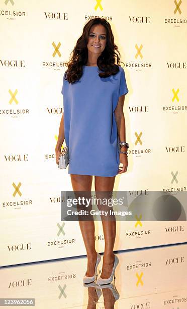 Katy Saunders attends the opening cocktail party of Excelsior Milano on September 6, 2011 in Milan, Italy.