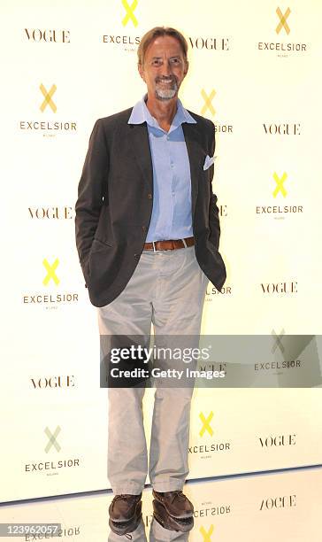 Giovanni Gastel attends the opening cocktail party of Excelsior Milano on September 6, 2011 in Milan, Italy.