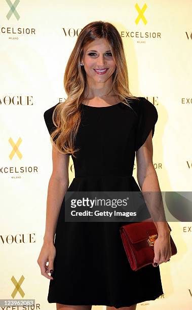 Nicoletta Romanoff attends the opening cocktail party of Excelsior Milanor on September 6, 2011 in Milan, Italy.