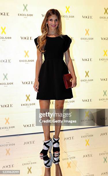 Nicoletta Romanoff attends the opening cocktail party of Excelsior Milano on September 6, 2011 in Milan, Italy.