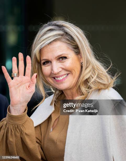 Queen Maxima of The Netherlands visits the entrepreneurs event VIP NLGroeit on March 30, 2022 in Zeist, Netherlands.