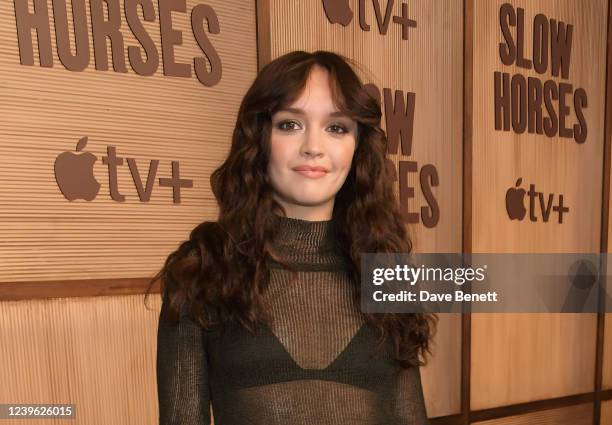 Olivia Cooke attends the premiere of "Slow Horses" at Regent Street Cinema on March 30, 2022 in London, England. "Slow Horses" is available to stream...