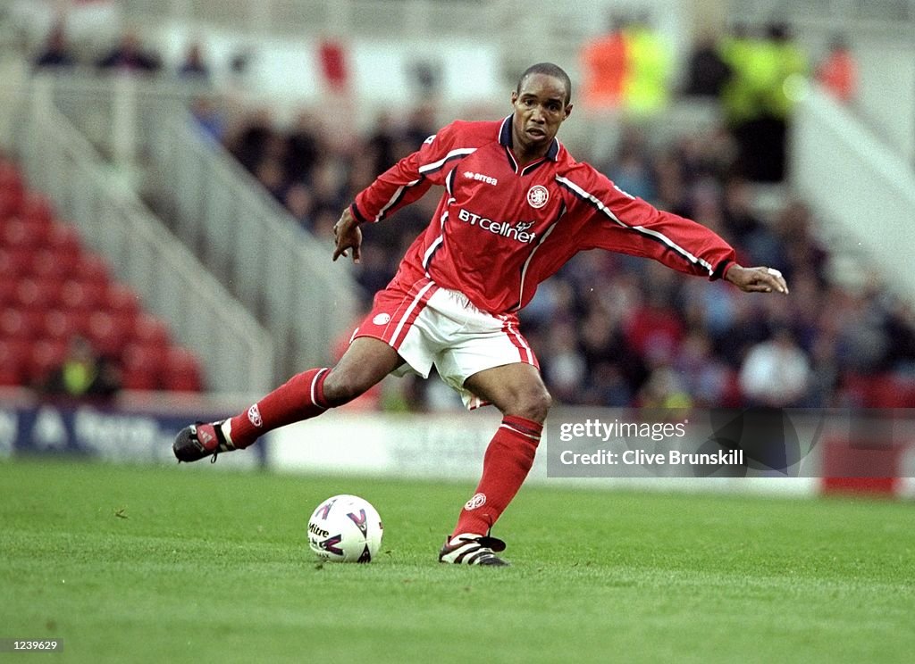 Paul Ince of Middlesbrough in action during the FA Carling Premier ...