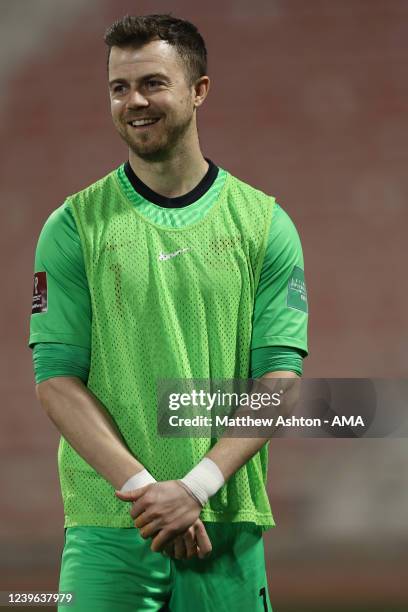 Matthew Gould of New Zealand during the 2022 FIFA World Cup Oceania Qualifier Final match between Solomon Islands and New Zealand at Grand Hamad...