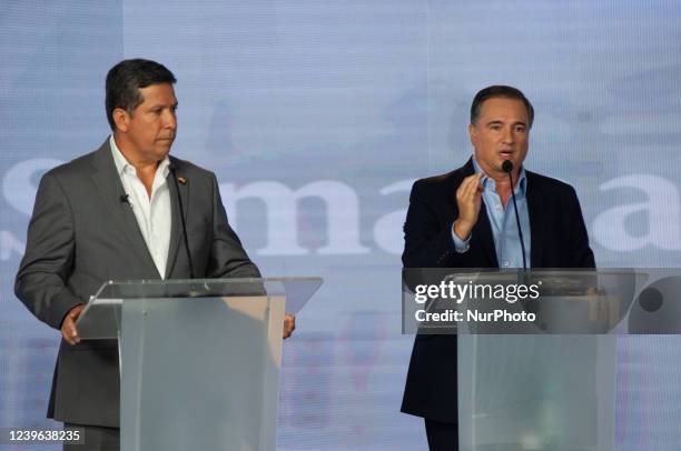 Vice-presidential candidate Rodrigo Sanchez running mate of candidate Federico 'Fico' Gutierrez and Carlos Cuartas of the political party 'Movimiento...