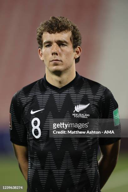 Joe Bell of New Zealand during the 2022 FIFA World Cup Oceania Qualifier Final match between Solomon Islands and New Zealand at Grand Hamad Stadium...