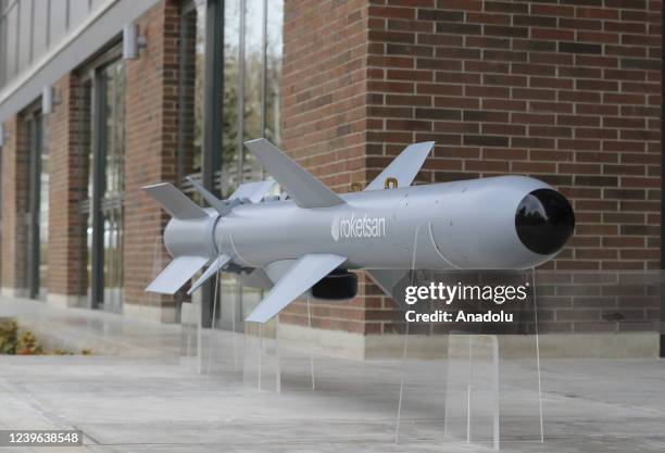 Cakir, a new generation cruise missile produced by a Turkish weapons manufacturer and defense contractor, is seen at ROKETSAN's Lalahan Facilities in...