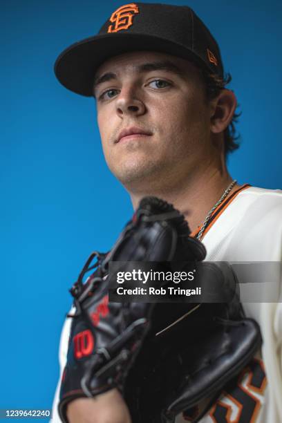 Jeremy Walker of the San Francisco Giants poses for a photo during the San Francisco Giants Photo Day at Scottsdale Stadium on Friday, March 18, 2022...