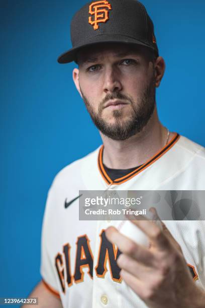 Alex Wood of the San Francisco Giants poses for a photo during the San Francisco Giants Photo Day at Scottsdale Stadium on Friday, March 18, 2022 in...