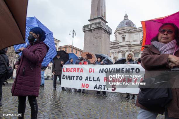 Group of immigrants demonstrated in Piazza dell'Esquilino against exploitation, racism and against the difficult access to Italian citizenship.