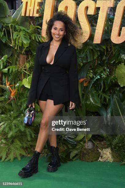 Amber Gill attends the UK Special Screening of "The Lost City" at Cineworld Leicester Square on March 31, 2022 in London, England.