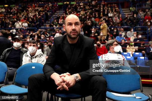 Vassilis Spanoulis, former basketball player, attendingTurkish Airlines EuroLeague Regular Season Round 33 match between AX Armani Exchange Milan and...