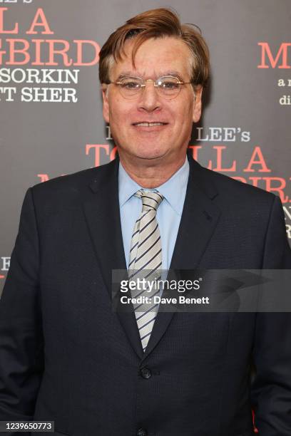 Aaron Sorkin attends the press night after party for "To Kill A Mockingbird" at The Dilly on March 31, 2022 in London, England.