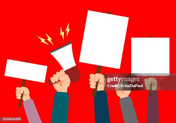 protest - megaphone protest stock illustrations