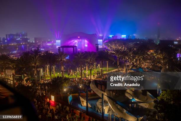 Closing ceremony of Dubai EXPO 2020, which has started in 2021 instead of 2020 due to the Covid-19, is held in Dubai, United Arab Emirates on March...