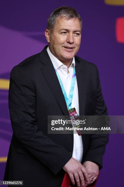 Dragan Skocic the head coach / manager of Iran arrives ahead of the FIFA World Cup Qatar 2022 Final Draw at Doha Exhibition Center on April 1, 2022...