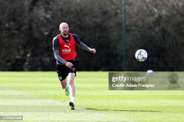 Matt Clarke of West Bromwich Albion at West Bromwich Albion Training Ground on April 1, 2022 in Walsall, England.