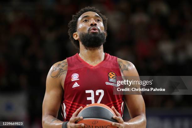 Darrun Hilliard of FC Bayern Munich in action during the Turkish Airlines EuroLeague Regular Season Round 33 match between FC Bayern Munich and...