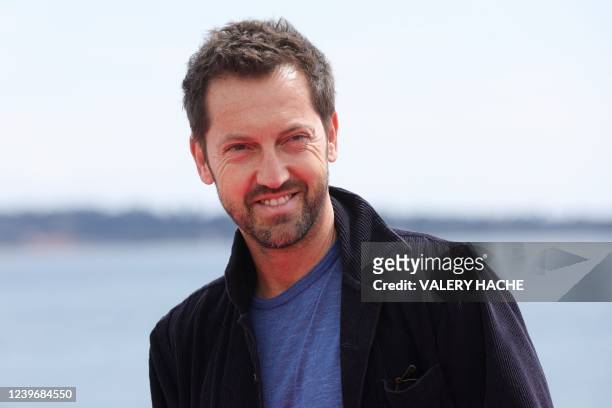 French actor Frederic Diefenthal poses during the "Ici Tout Commence" photocall as part of the 5th edition of the Cannes International Series...