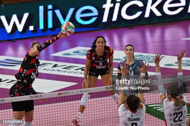 Mingardi Camilla &amp;#xA; - Gray Alexa&amp;#xA; &amp;#xA; - Degradi Alice - Zannoni Giorgia &amp;#xA; - Stufi Federica during the Volleyball Italian...
