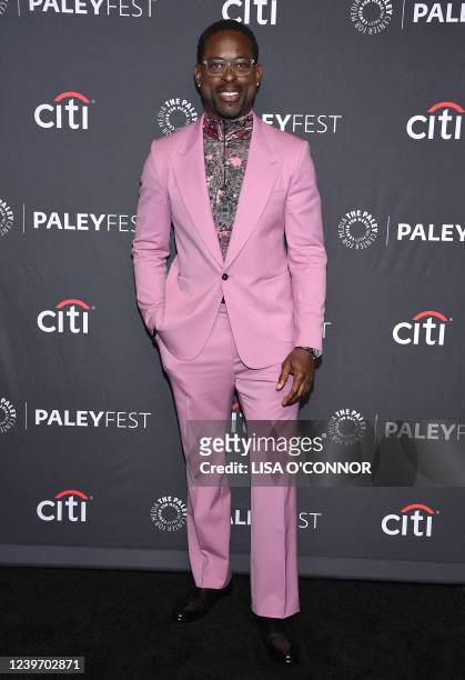Actor Sterling K. Brown arrives the 39th Annual Paleyfest an evening with "This Is Us" at Dolby Theatre in Hollywood, California, on April 2, 2022.