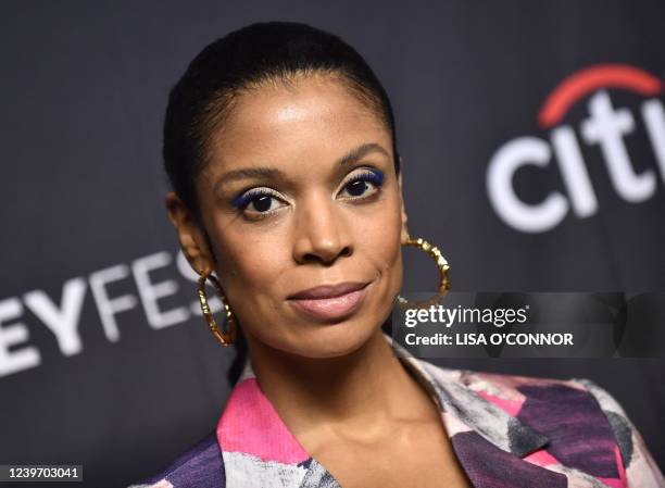 Actress Susan Kelechi Watson arrives the 39th Annual Paleyfest an evening with "This Is Us" at Dolby Theatre in Hollywood, California, on April 2,...