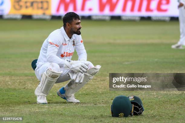 Liton Das of Bangladesh during day 4 of the 1st ICC WTC2 Betway Test match between South Africa and Bangladesh at Hollywoodbets Kingsmead Stadium on...