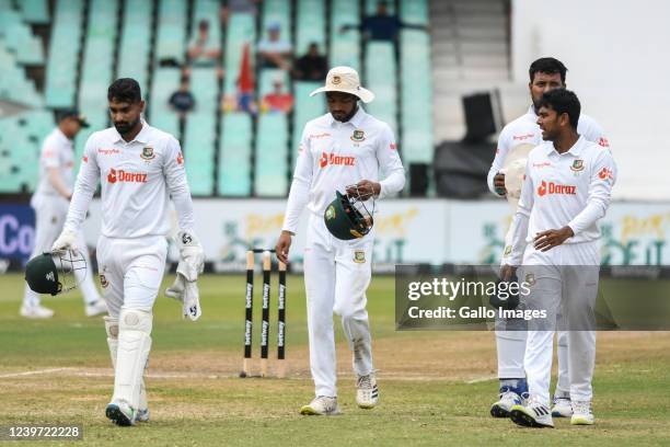 General view during day 4 of the 1st ICC WTC2 Betway Test match between South Africa and Bangladesh at Hollywoodbets Kingsmead Stadium on April 03,...