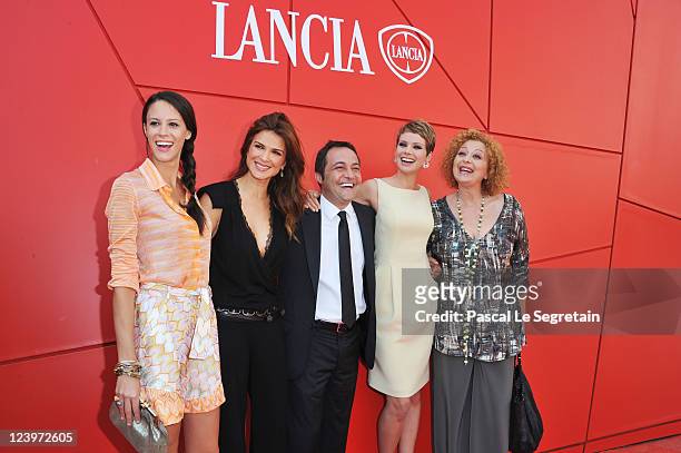 Actress Chiara Martegiani, actress Monica Barladeanu, director Fabrizio Cattani, actress Andrea Osvart and actress Marina Pennafina attend the...