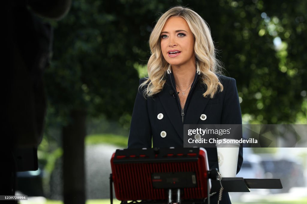 Press Secretary Kayleigh McEnany Does Fox News Interview At White House