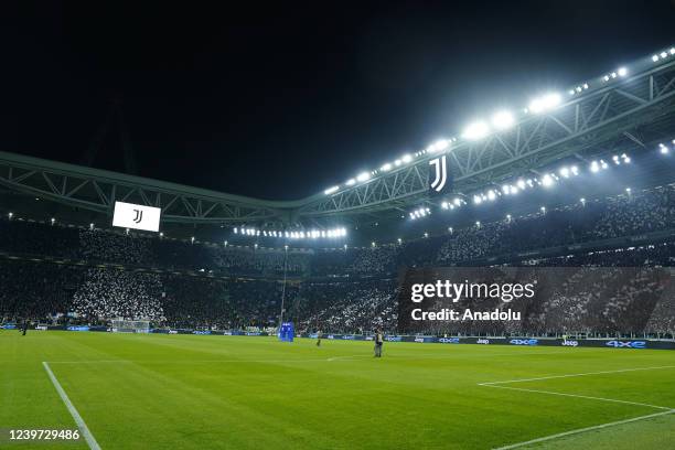 General view of the stadium full of supporters during the Serie A match between Juventus and FC Internazionale at Stadio Allianz on April 03, 2021 in...