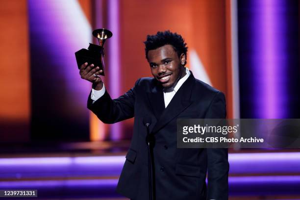 Accepts the award for BEST RAP PERFORMANCE at THE 64TH ANNUAL GRAMMY AWARDS, broadcasting live Sunday, April 3 on the CBS Television Network, and...