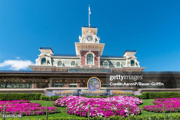 General views of Magic Kingdom at the Walt Disney World Resort, celebrating its 50th anniversary on April 03, 2022 in Orlando, Florida.