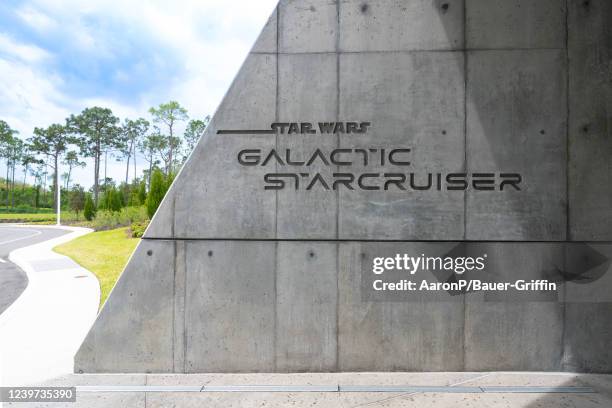 General views of the Star Wars Galactic Starcruiser Hotel at the Walt Disney World Resort on April 03, 2022 in Orlando, Florida.