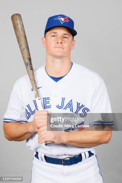 Matt Chapman of the Toronto Blue Jays poses for a photo during the Toronto Blue Jays Photo Day at TD Ballpark on Saturday, March 19, 2022 in Dunedin,...