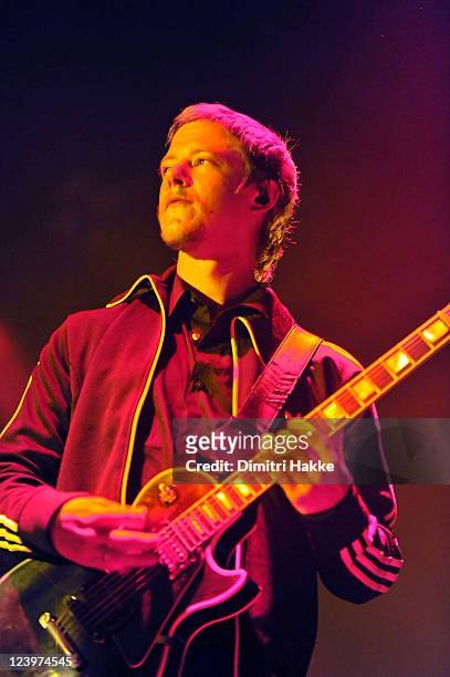 Paul Banks of Interpol performs on stage at Lowlands Festival on August 21, 2011 in Biddinghuizen, Netherlands.
