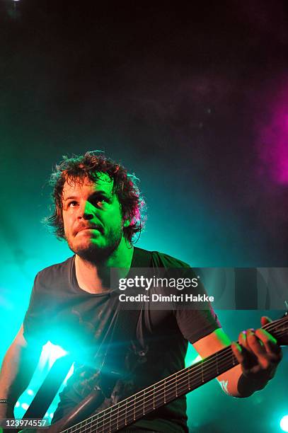 Jon Stockman of Karnivool performs on stage at Lowlands Festival on August 21, 2011 in Biddinghuizen, Netherlands.