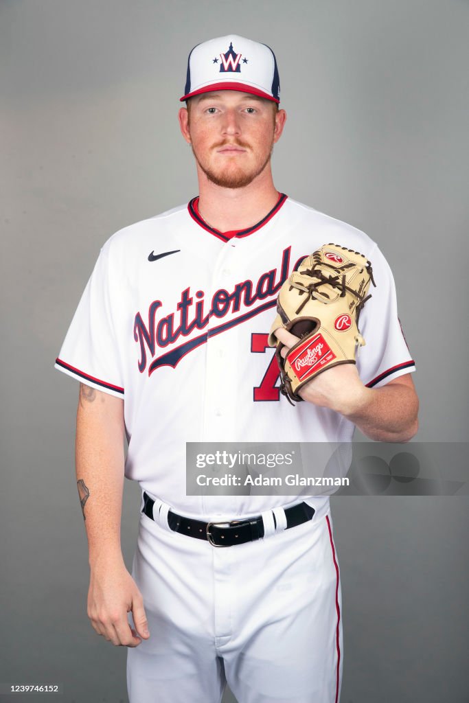 Mason Thompson of the Washington Nationals poses for a photo during ...