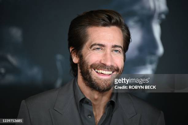 Actor Jake Gyllenhaal attends the premiere of "Ambulance" at the Academy Museum of Motion Pictures in Los Angeles, California, on April 4, 2022.