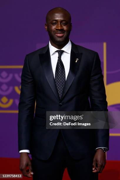 Yaya Toure during the FIFA World Cup Qatar 2022 Final Draw at Doha Exhibition Center on April 1, 2022 in Doha, Qatar.