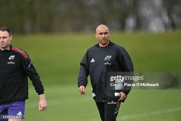 Limerick , Ireland - 5 April 2022; Simon Zebo during Munster rugby squad training at University of Limerick in Limerick.