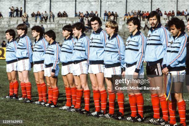 Team France during the International Friendly match between Portugal and France, at Estadio Municipal, Guimaraes, Portugal on 16th February 1983