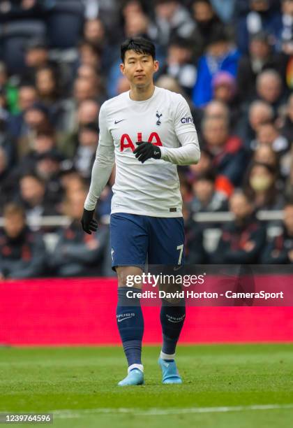 Tottenham Hotspur's Son Heung-Min during the Premier League match between Tottenham Hotspur and Newcastle United at Tottenham Hotspur Stadium on...