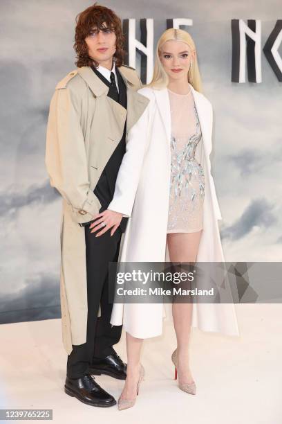 Anya Taylor-Joy and Malcolm McRae attend "The Northman" Special Screening at Odeon Luxe Leicester Square on April 5, 2022 in London, England.