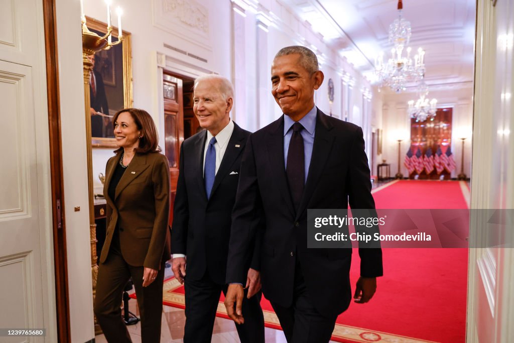 Former President Obama Joins President Biden At White House To Mark Passage Of The Affordable Care Act