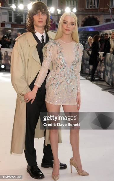 Malcolm McRae and Anya Taylor-Joy attend a special screening of "The Northman" at Odeon Luxe Leicester Square on April 5, 2022 in London, England.